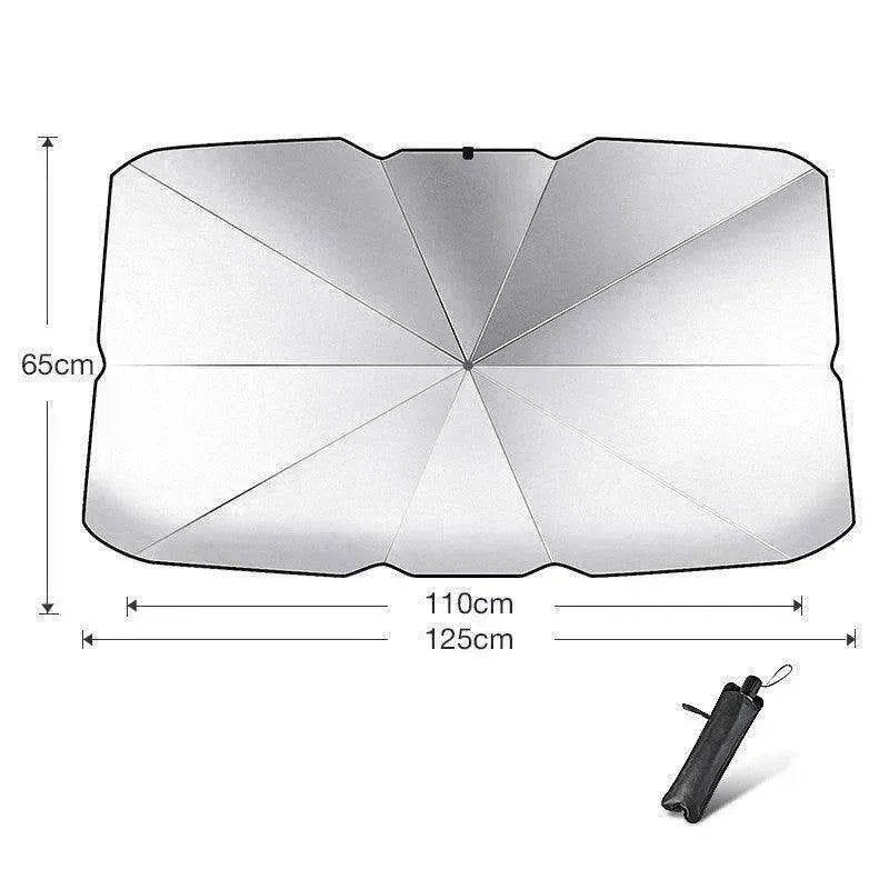 Quick deploy and practical  foldable car sunshade