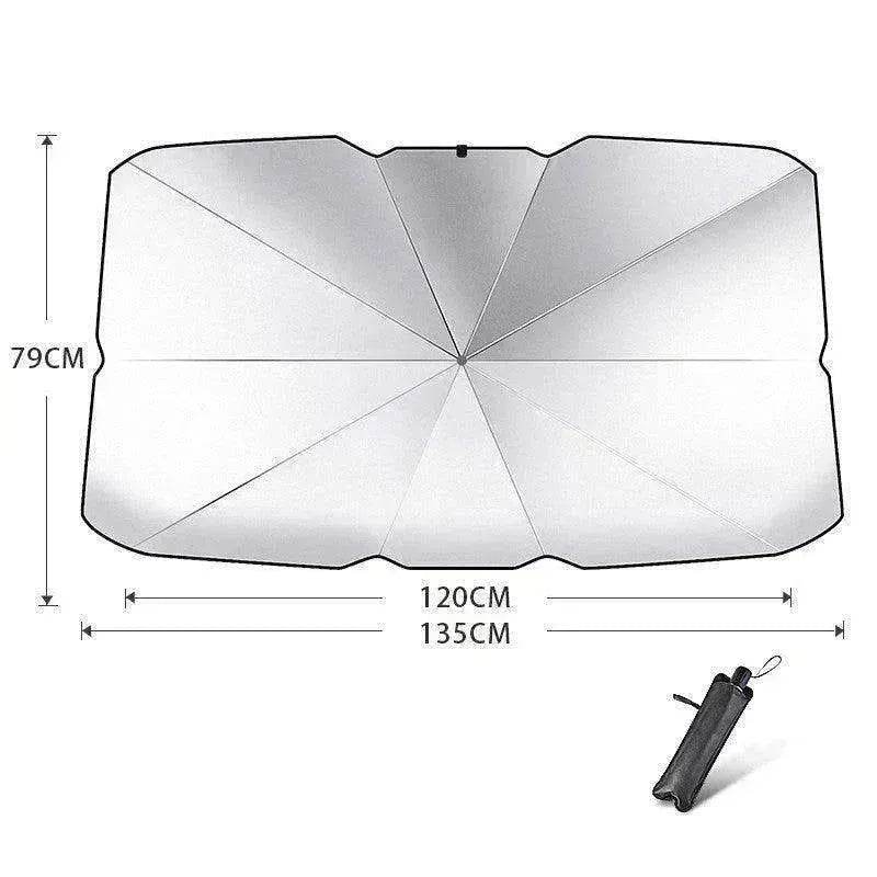 Quick deploy and practical  foldable car sunshade
