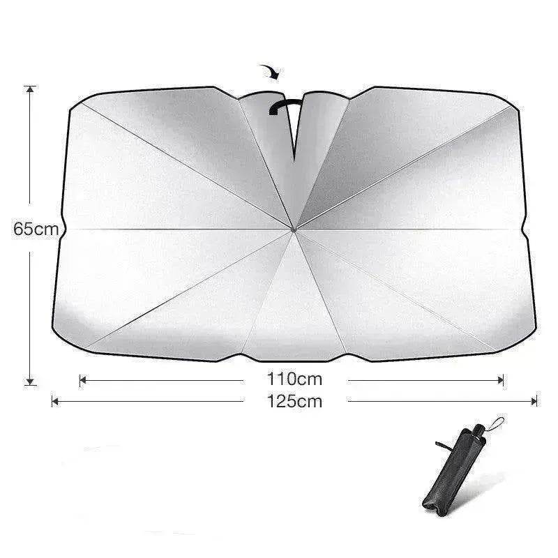 Quick deploy and practical  foldable car sunshade