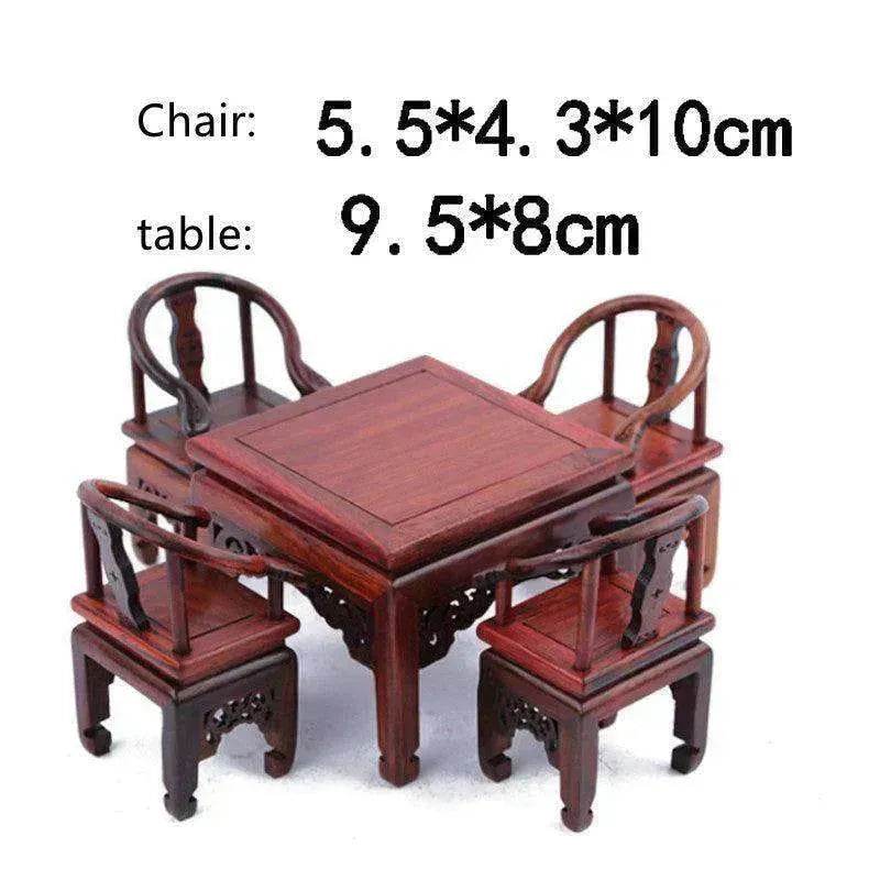 Red Rosewood Antique Creative Table And Chair Furniture Ornaments