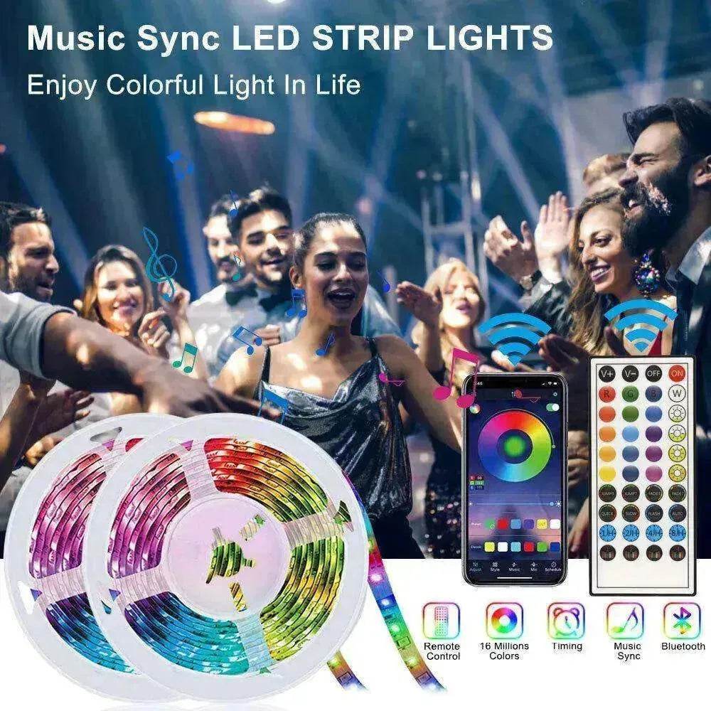 Remote  Color Changing  Led Strip Lights 5050 RGB Bluetooth Room Light