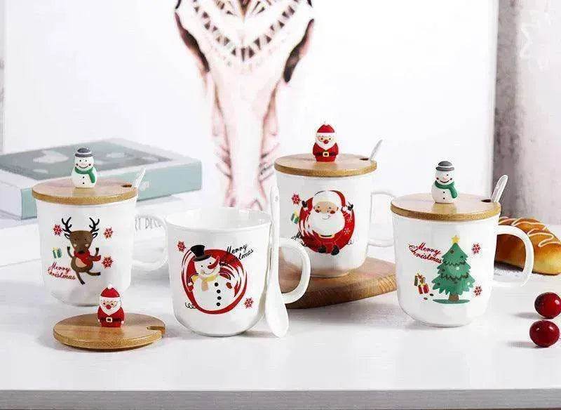 Santa Claus Christmas Tree Ceramic Cup Cartoon Mug