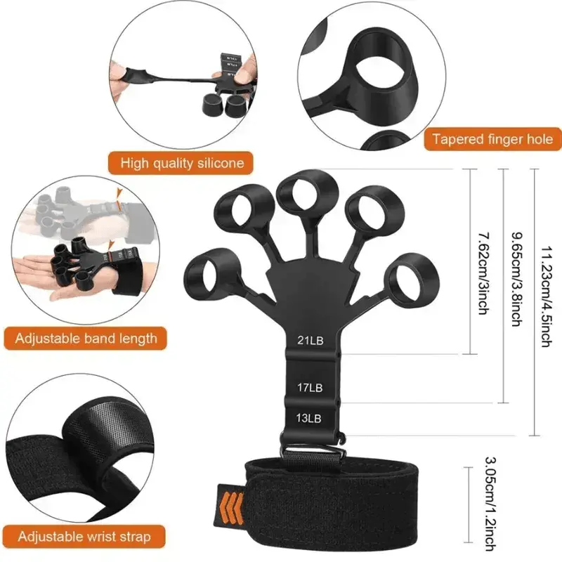 Silicone Strength Trainer Finger Resistance Belt Stretcher