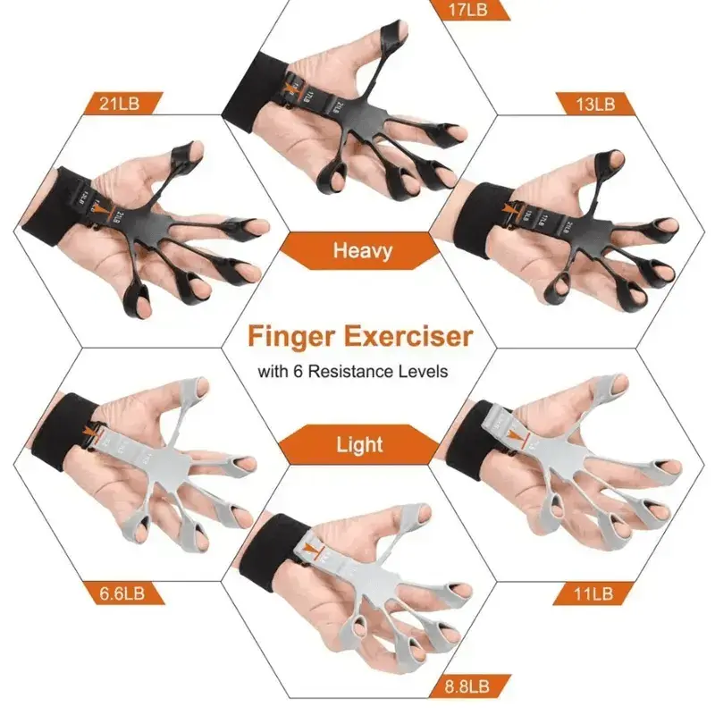 Silicone Strength Trainer Finger Resistance Belt Stretcher
