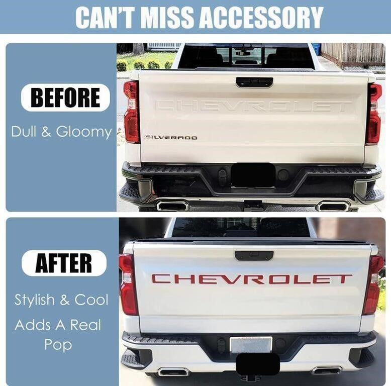 Chevrolet Tailgate Insert Letters for Silverado '19-'21
