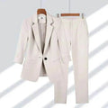 Simple Solid Color Suit Two-piece Set