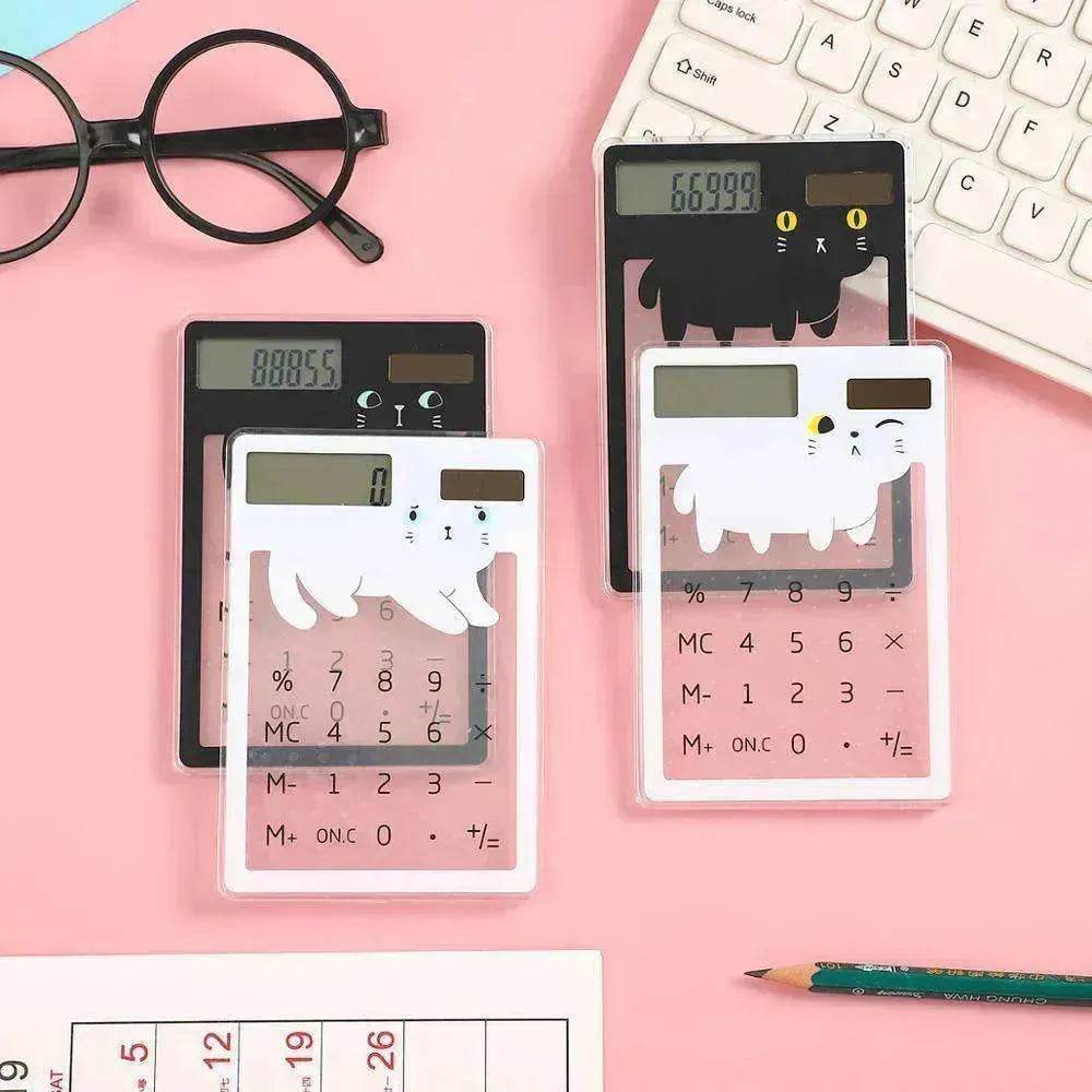 Solar Energy Mini Portable Calculator School Supplies Kawaii