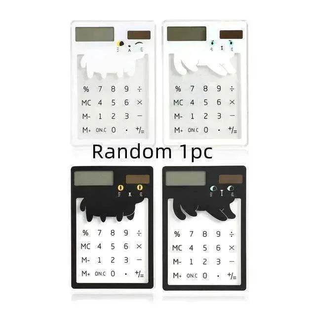 Solar Energy Mini Portable Calculator School Supplies Kawaii