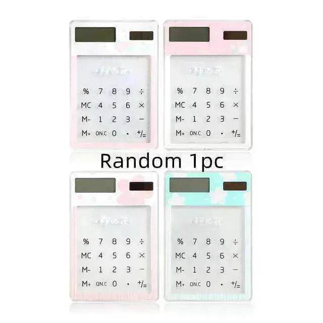 Solar Energy Mini Portable Calculator School Supplies Kawaii