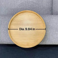 Solid Wood Round Storage Bamboo With Legs Sofa Arm Foldable Tray Table