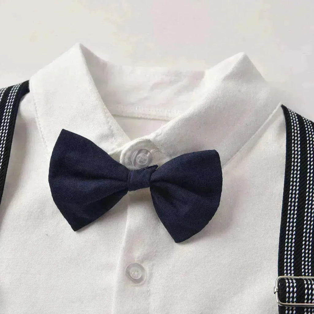 Spring And Autumn Children'S Clothing Infant And Young Children'S British Waistcoat One-Piece Climbing Gentleman'S Hat One-Year-Old Clothes Newborn Gentleman'S Suit