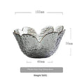 Traditional Japanese Style Hammer Pattern Petal Glass Bowl Set