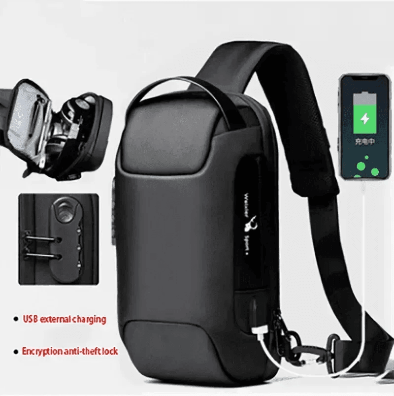 Waterproof USB Anti-theft Bag Oxford Sling Laptop Backpack