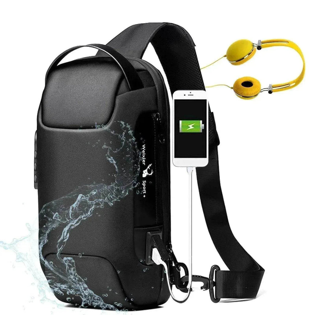 Waterproof USB Anti-theft Bag Oxford Sling Laptop Backpack