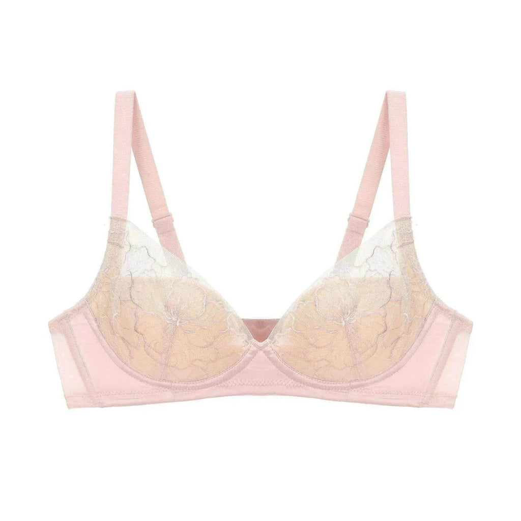 Wireless Thin Push Up Pure Lace Underwear Set