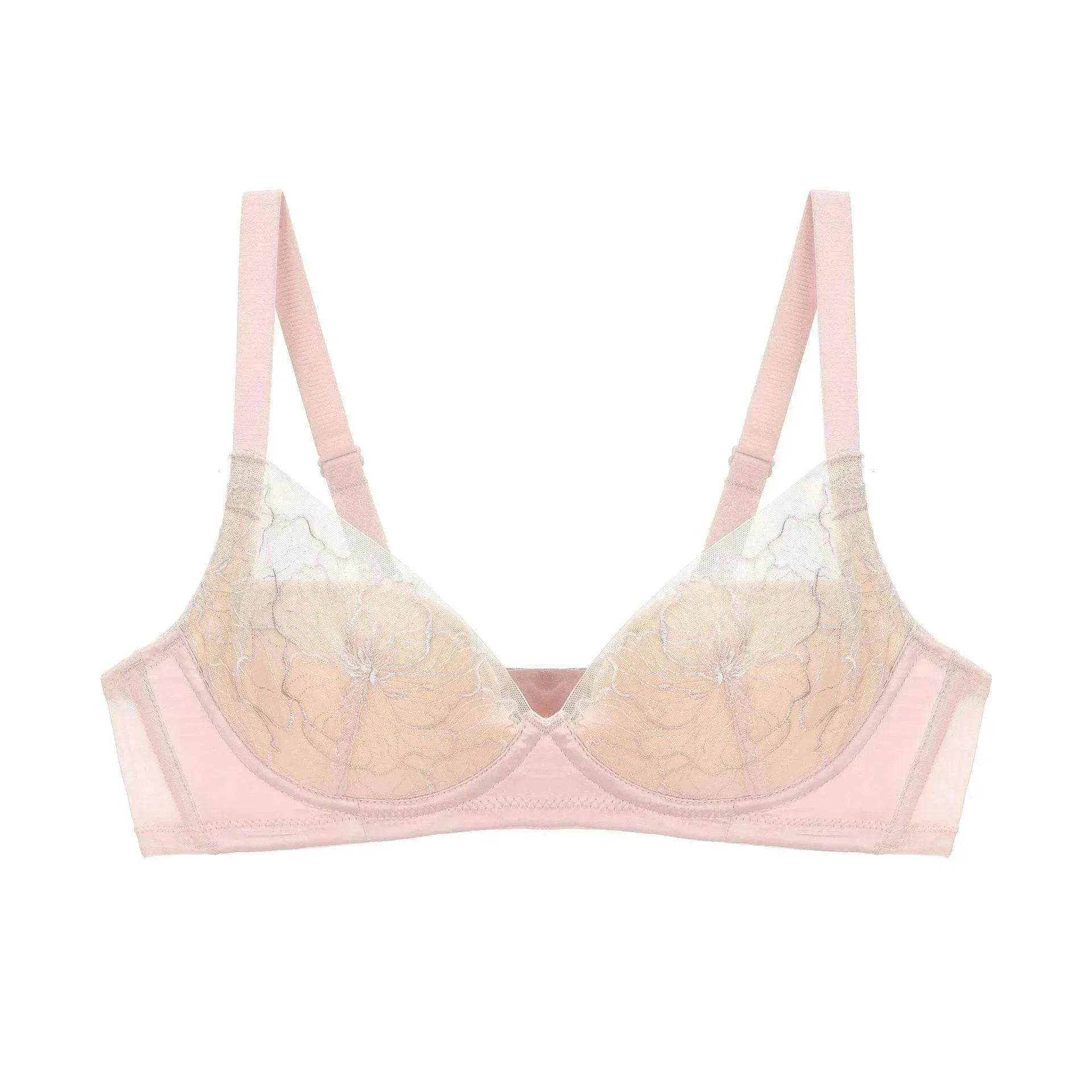 Wireless Thin Push Up Pure Lace Underwear Set