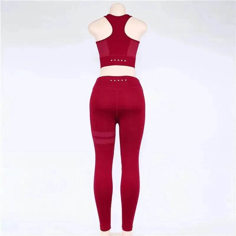 Women sport Suit Gym Yoga Sets 2 Pieces Women Sportwear Yoga Set Fitness Sportwear Workout Set Fitness Yoga Wear