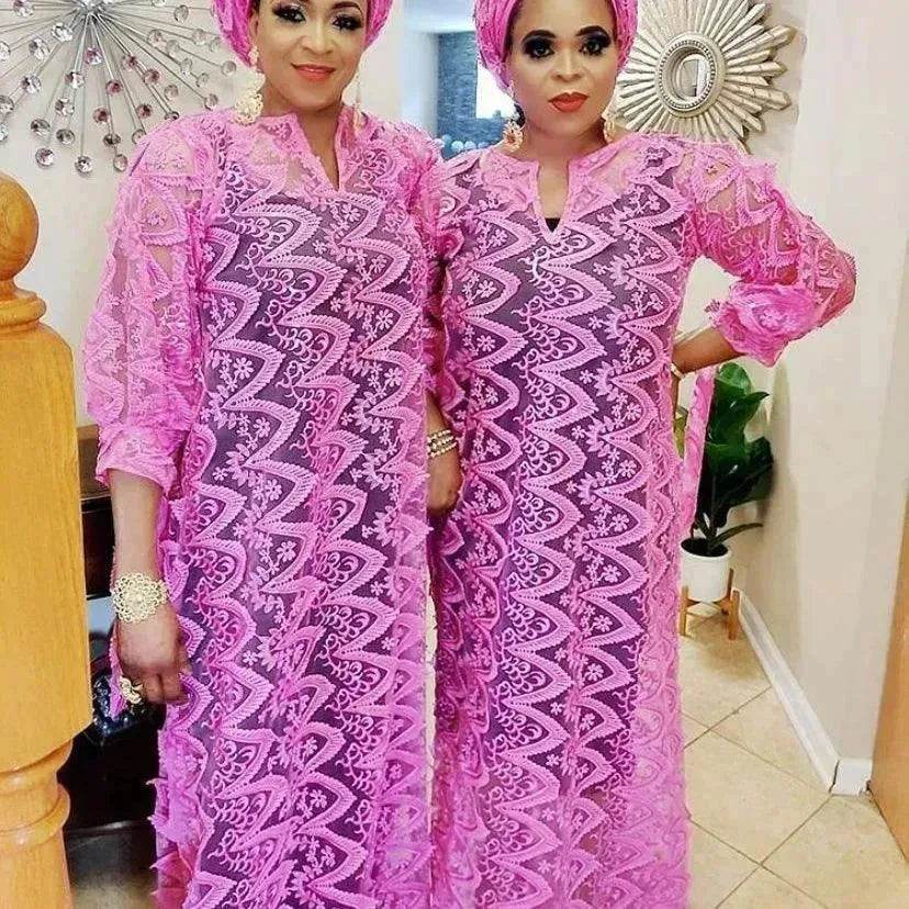 Women's Arab  Style Loose Lace Long Dress