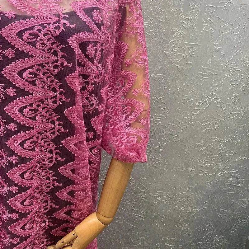 Women's Arab  Style Loose Lace Long Dress