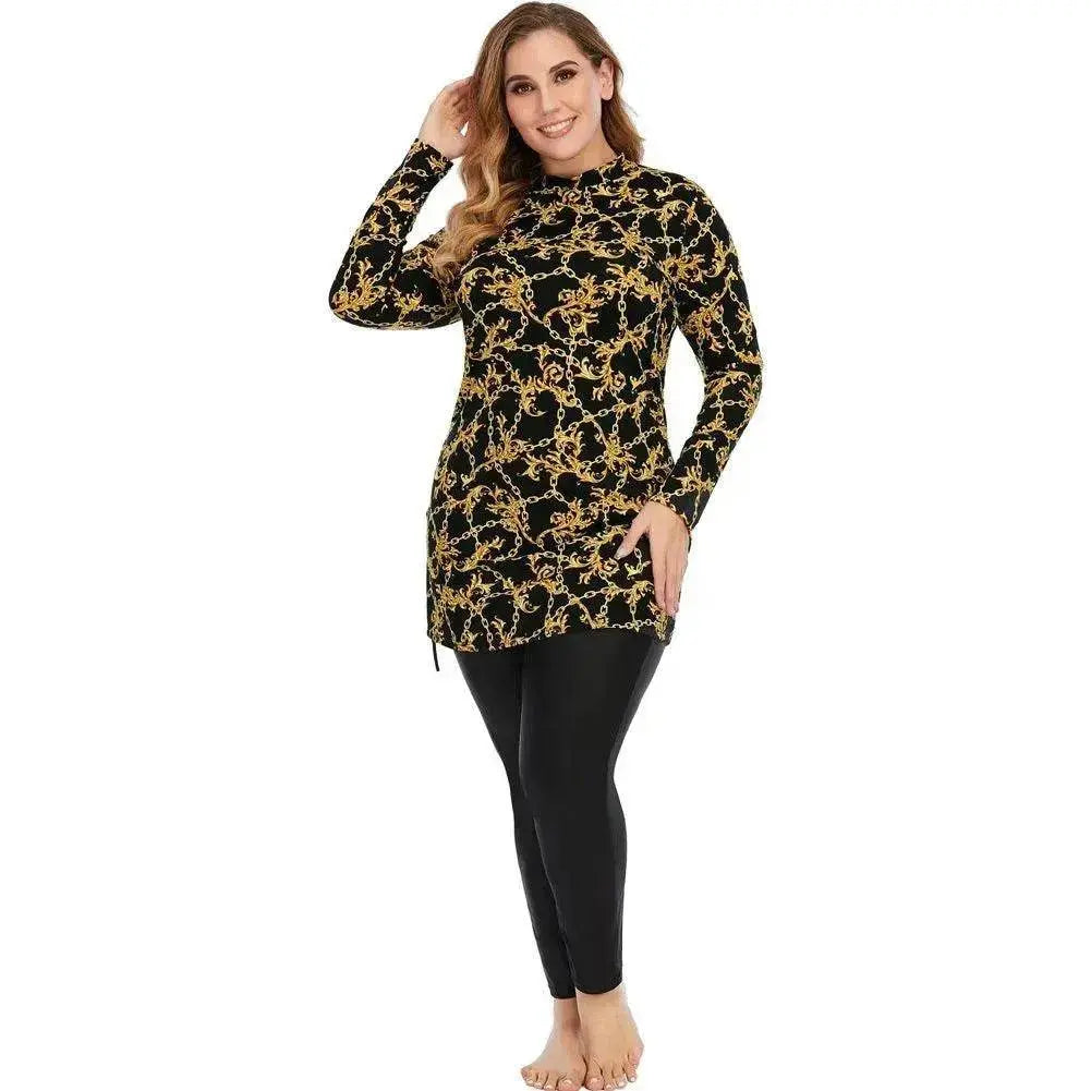 Women's Conservative Swimsuit, Floral Print, Women's Arab  Swimsuit