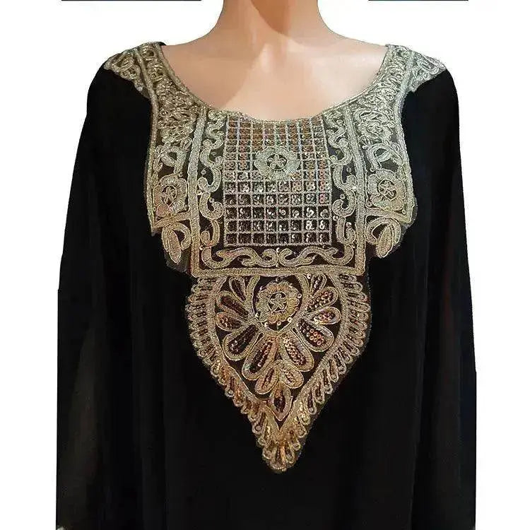 Women's Dress Embroidered Lace Arab  Robe