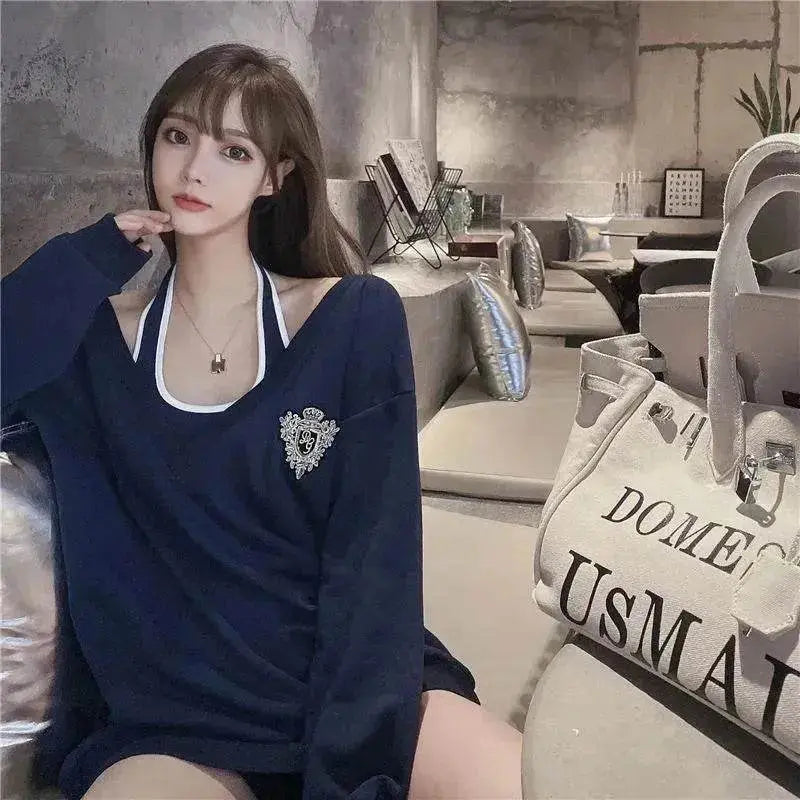 Women's Fashion Loose Mid-length Jacket Lining Set