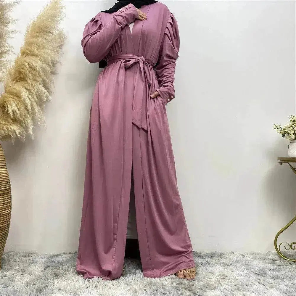 Women's Fashion Simple Solid Color Arab  Cardigan
