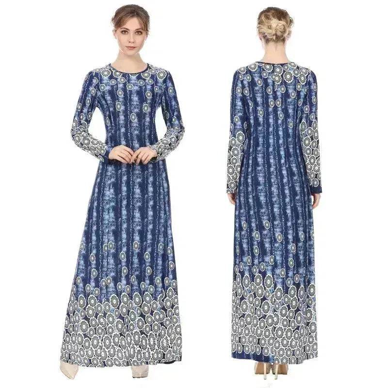 Women's Polka Dot Printed Arab  Long Skirt