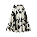 Summer New High Waist High-end Figure Flattering A- Line Flared Vintage Midi Skirt