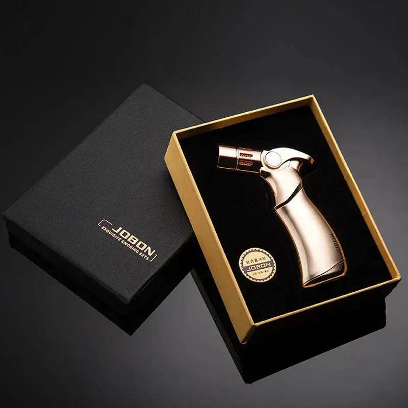 Metal Windproof Blue flame Butane Torch Lighter Cigar Lighter