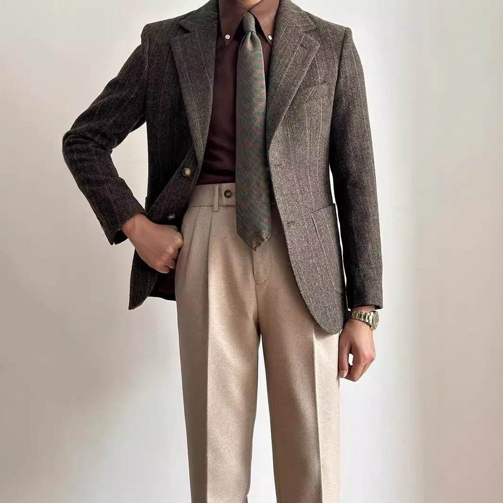 Straight Fitted All-matching formal business Office Work Suit Pants trouser  For Men