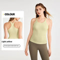 yoga clothes sleeveless Vest With Chest Pad Workout Top