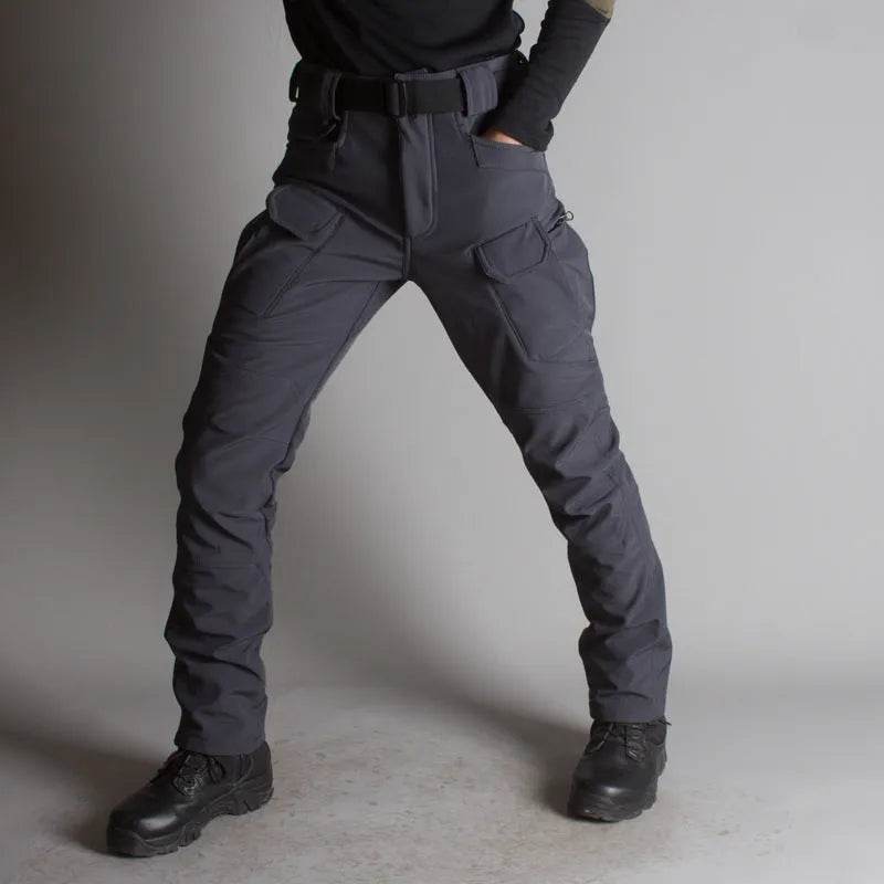 IX7 Shell Tactical Pants Men's Business Shirt Fleece Trousers Pant