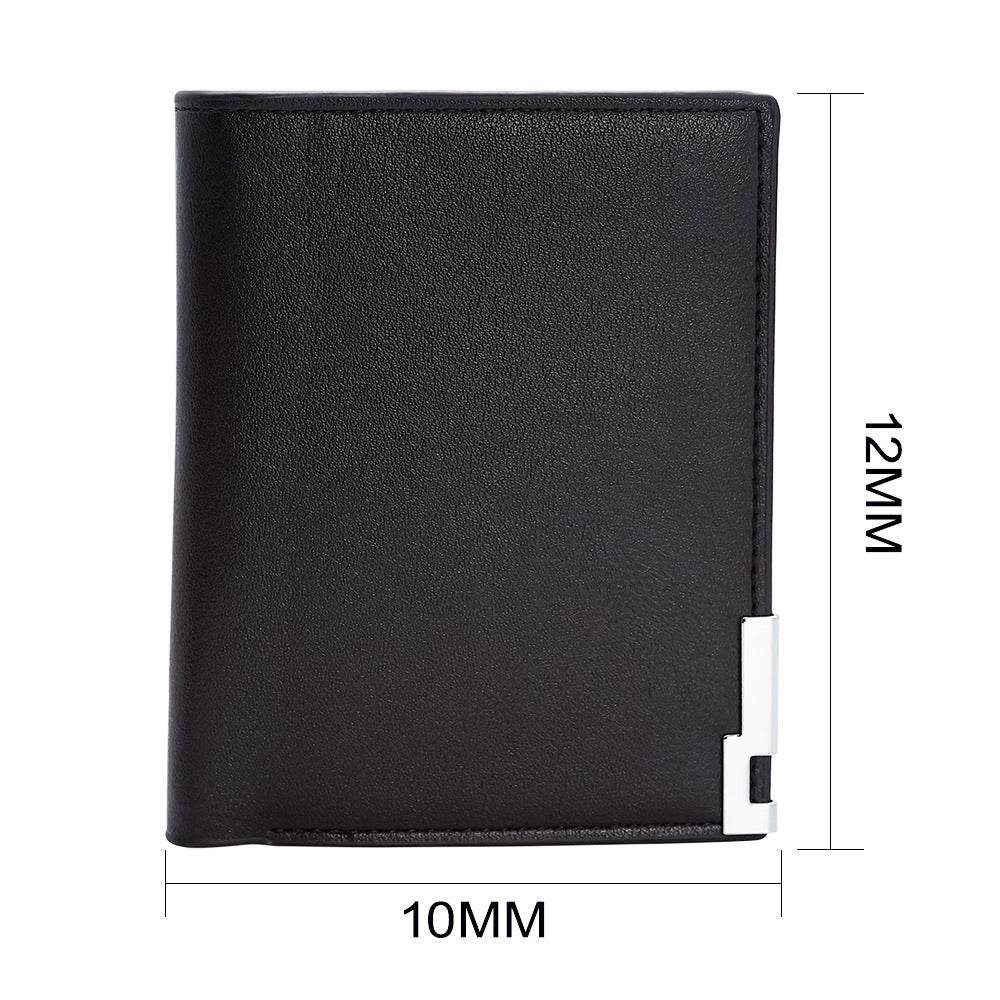 Custom Men's leather Wallet Zipper Valentine's Day gift  Personalized Men's Wallet