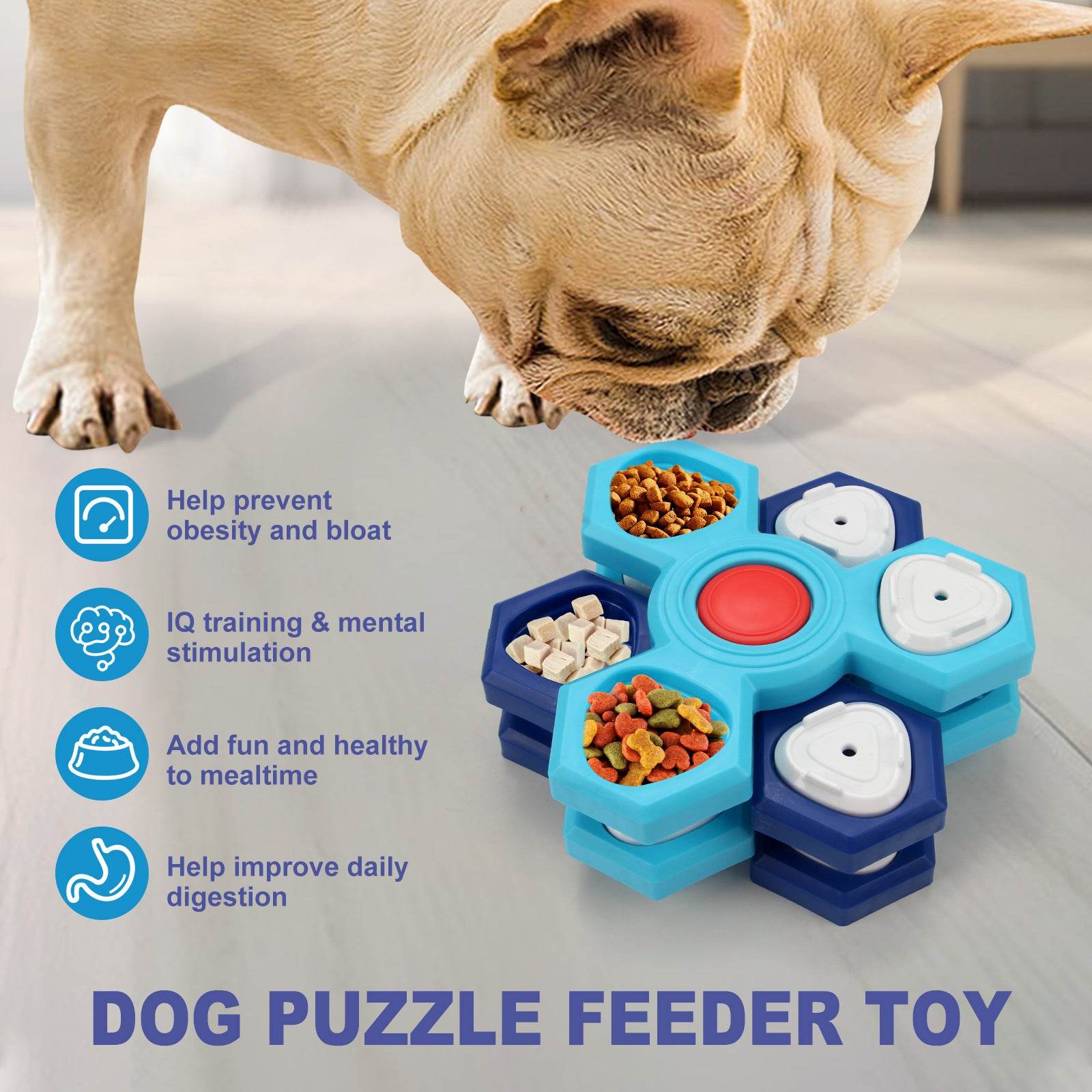 4 Layers Slow Feeder Dog bowl Puzzle feeder toy