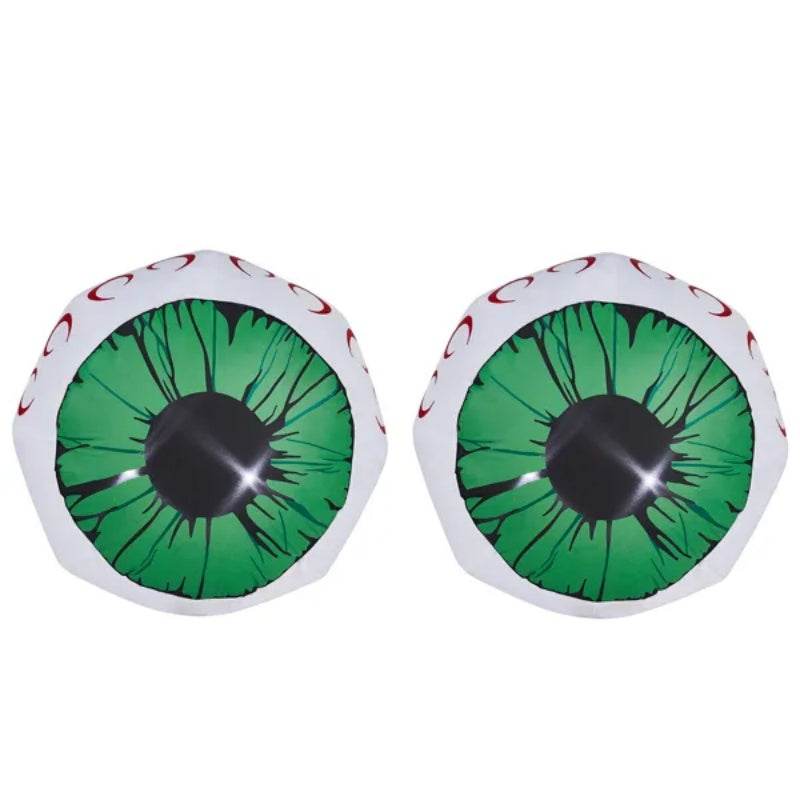 2 Packs Halloween Inflatables Large Set Of Lighted Eyes Decoration, 3FT Blow Ups Green Eyes For Yard, Inflatable Halloween Decor Outdoor With LEDs Party Supplies Blow Up Decoration For Indoor Outdoor