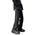 American Zippered Denim Straight Trousers For Men Jeans