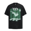 Abstract Pattern Printing Wash Short Sleeve