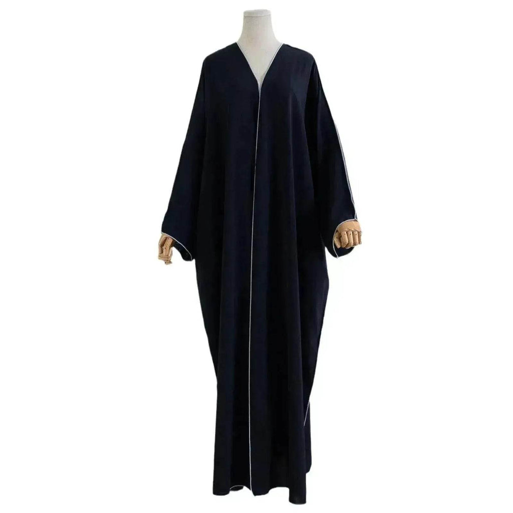 Acrylic Casual Cardigan Plus Size Robe Abaya Dress for Arab Dubai Turkey Middle East Women