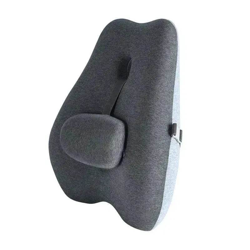Adjustable Memory Foam Back Cushion & Waist Pillow Set – Japanese Style Lumbar Support for Office Chair & Sofa