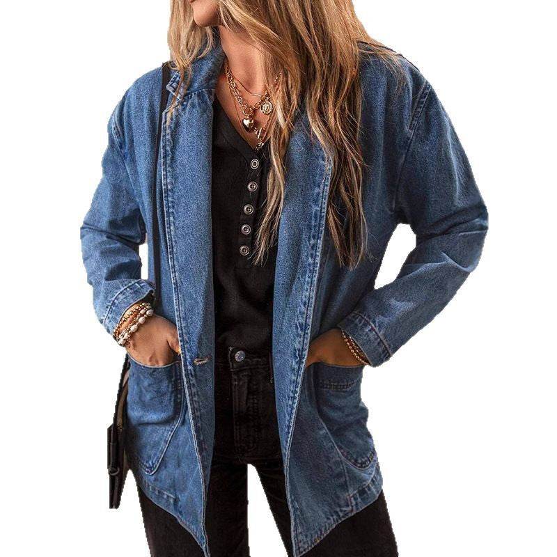 Jacket for Women – Classic Blue Denim Regular Fit