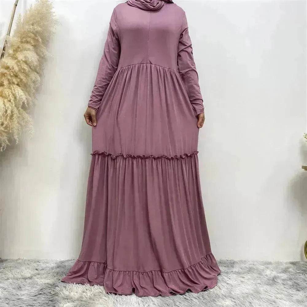 Amazing Simple Maxi Gown Abaya Dress for Sophisticated Arab Dubai Turkey Middle Eastern Women.