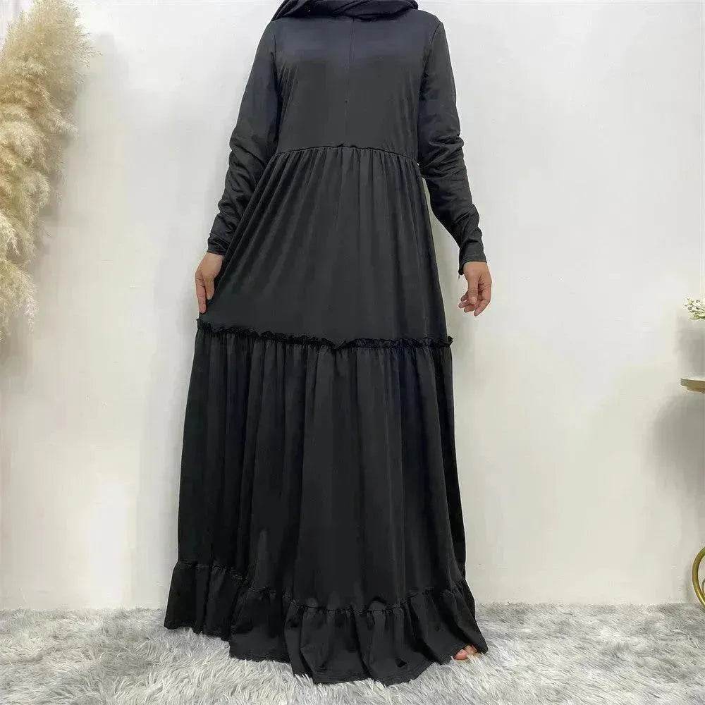 Amazing Simple Maxi Gown Abaya Dress for Sophisticated Arab Dubai Turkey Middle Eastern Women.