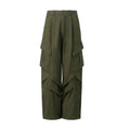 American Retro Loose Side Pocket Wide-leg Cargo Pant for men
