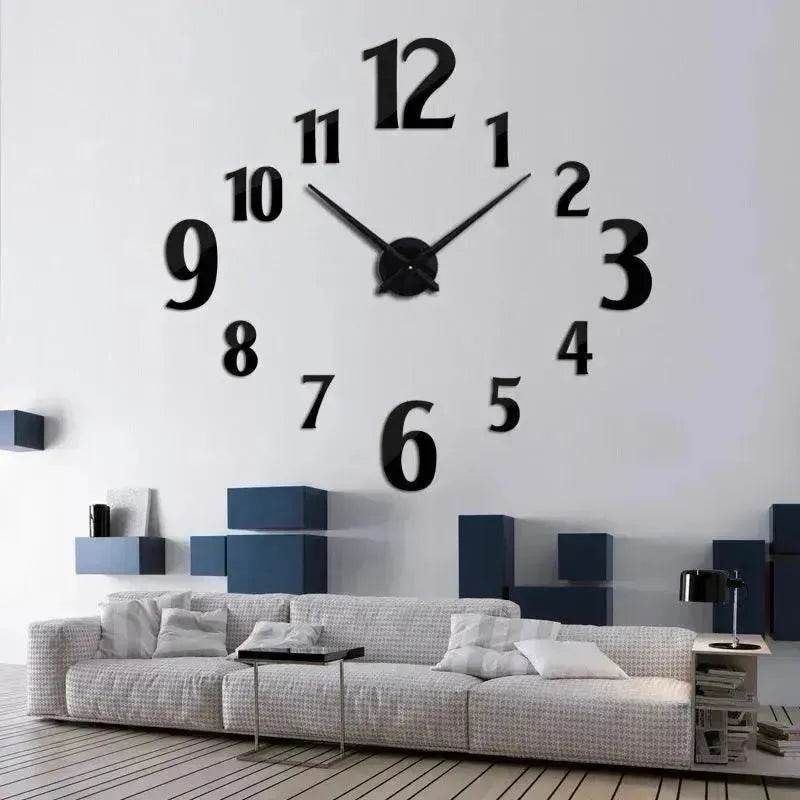American Style Creative Three-Dimensional Decoration DIY Mirror Wall Stickers Nordic Clocks
