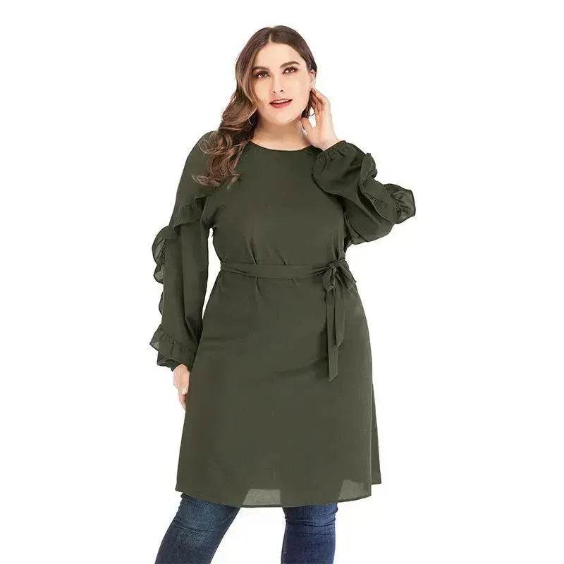 Arab  long sleeve round neck dress