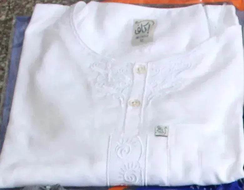 Arab  Men's New Cotton Hemp Embroidery Liturgy Embroidered Hui Men's Suit Two Piece Wholesale