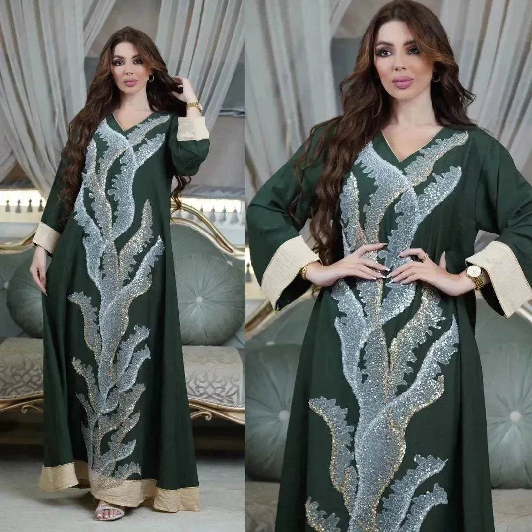 Arab  Robe Sequin Embroider Fashion
