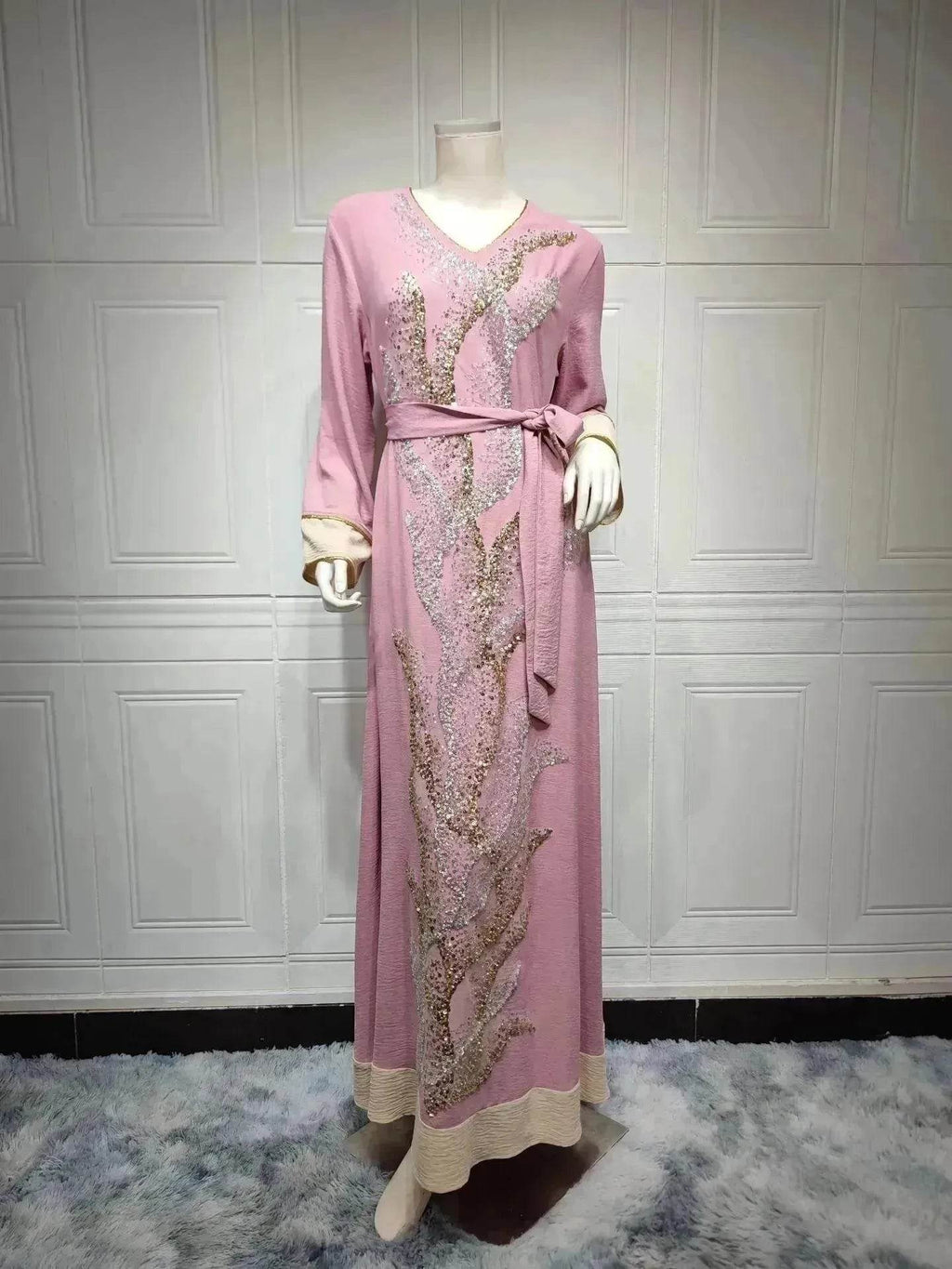 Arab  Robe Sequin Embroider Fashion