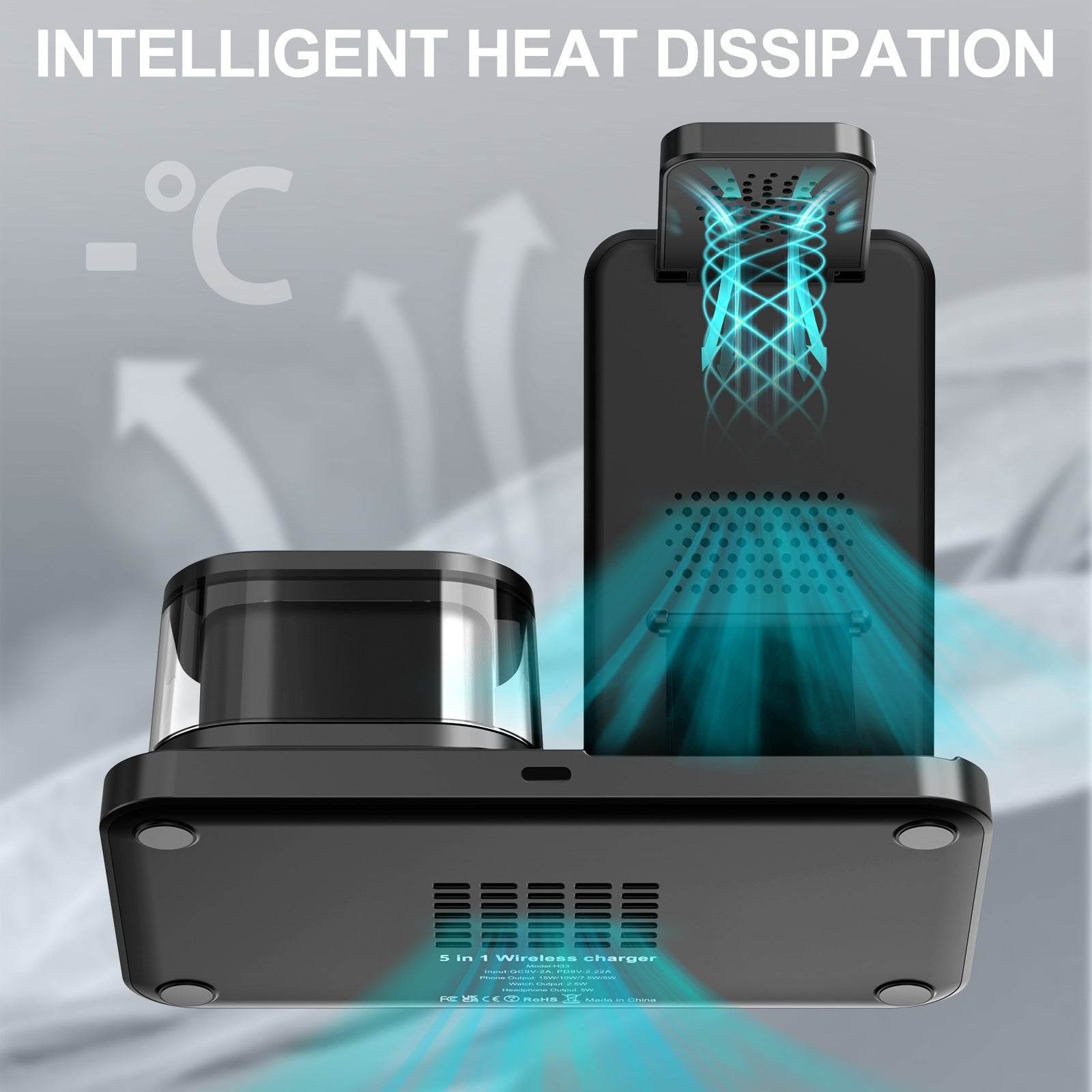 Creative Fast Wireless Charger Three-in-one Folding Bracket